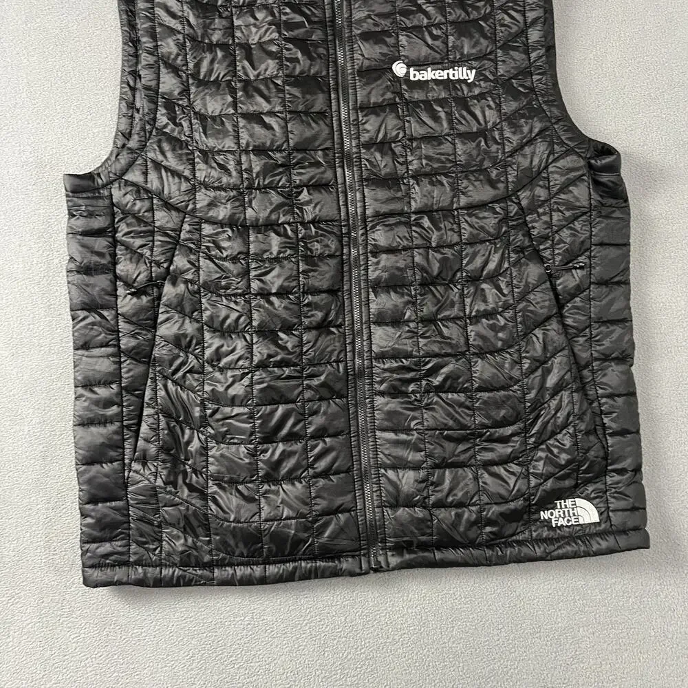 The North Face Vest Mens Large Black ThermoBall Eco Full Zip Puffer Outdoor